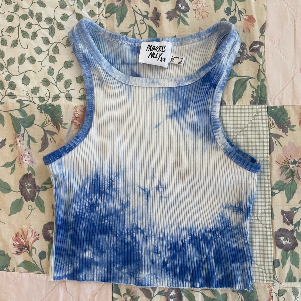 Princess Polly Tie Dye Crop Top Size 6